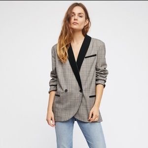 EUC Free People Velvet Trimmed Blazer Size S